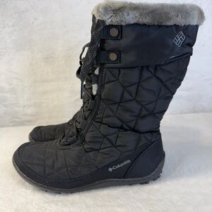 Columbia Women's Minx Mid II Boot Sz 7.5 Black Waterproof Winter Snow Omni Heat